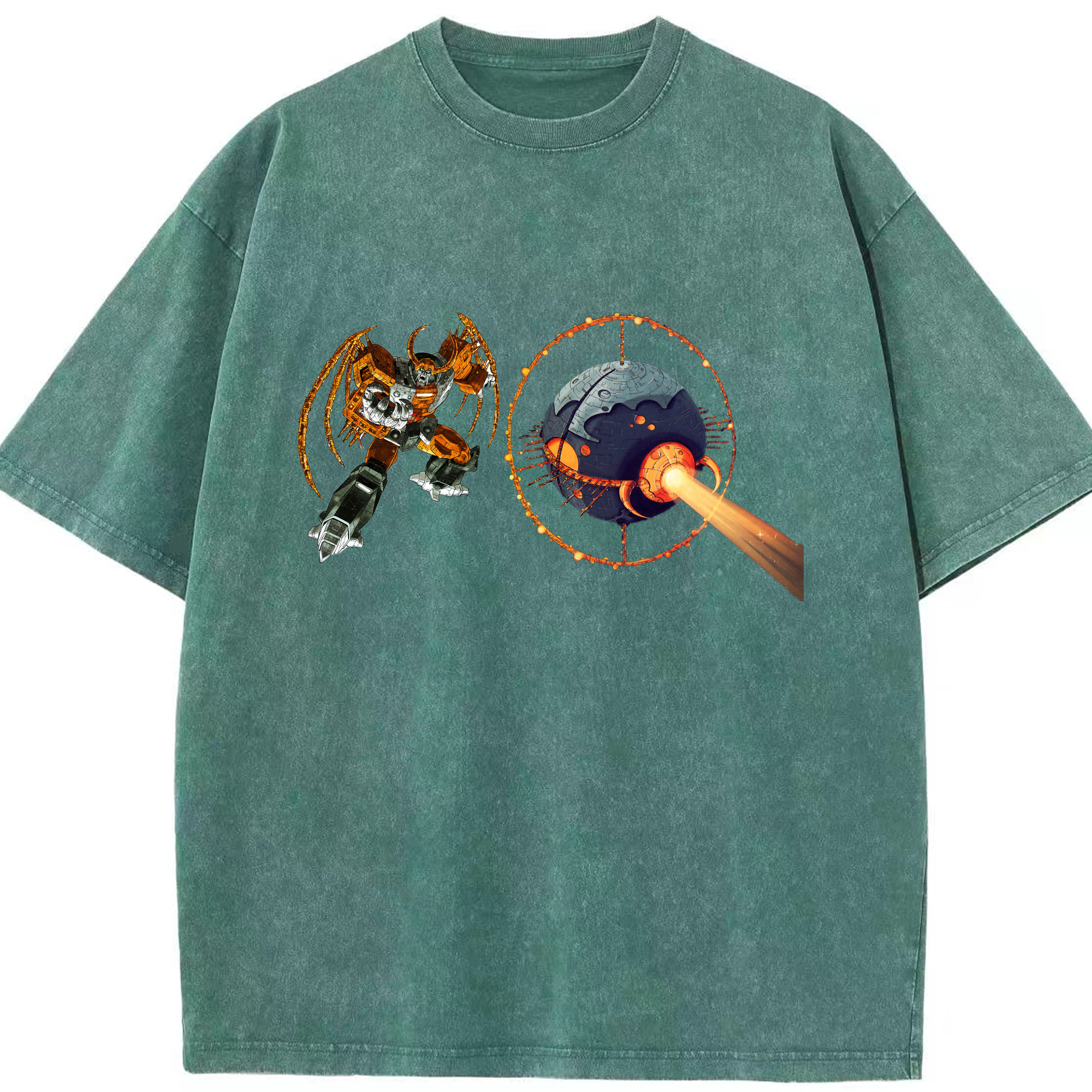 （画像用）  綿100% ヴィンテージ風 半袖Tシャツ（フロントプリント）